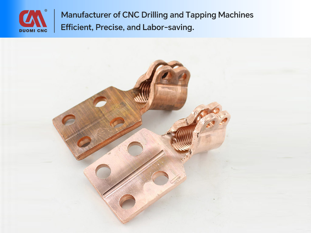 CNC Automatic Drilling and Tapping of Copper Connection Components