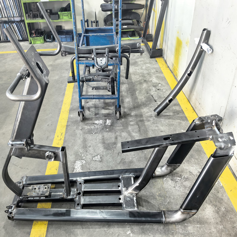 CNC Drilling and Tapping on Spinning Bike Metal Frame