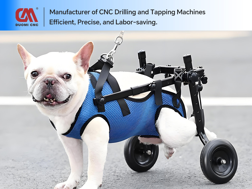 CNC Drilling and Tapping for Canine Wheelchair Frames