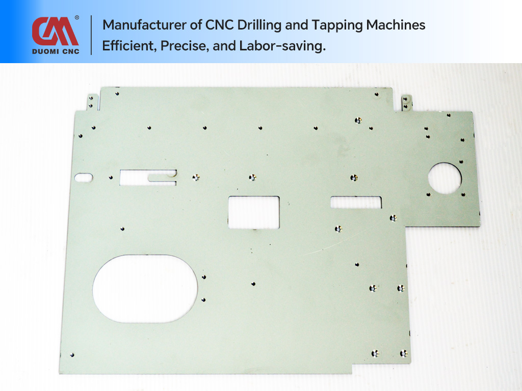 Powerful CNC High Speed Drilling Machine | Boost Productivity with DUOMI CNC 8 CNC Drilling Tapping and Chamfering of Large Galvanized Sheets