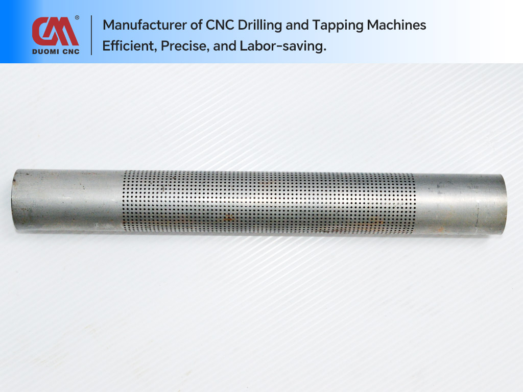 10 Advantages of Using Mesin CNC Drilling 3 CNC Drilling of Multiple Holes in Stainless Steel Round Tubes